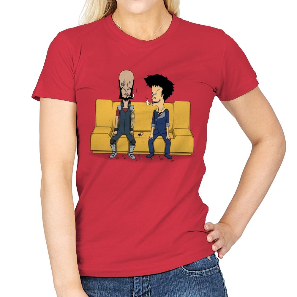 Stupid Space Cowboys - Womens T-Shirts RIPT Apparel Small / Red
