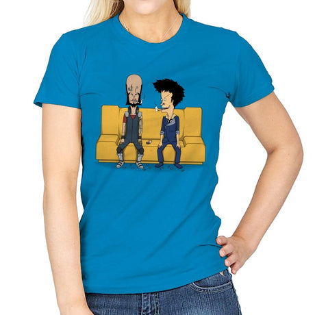 Stupid Space Cowboys - Womens T-Shirts RIPT Apparel Small / Sapphire