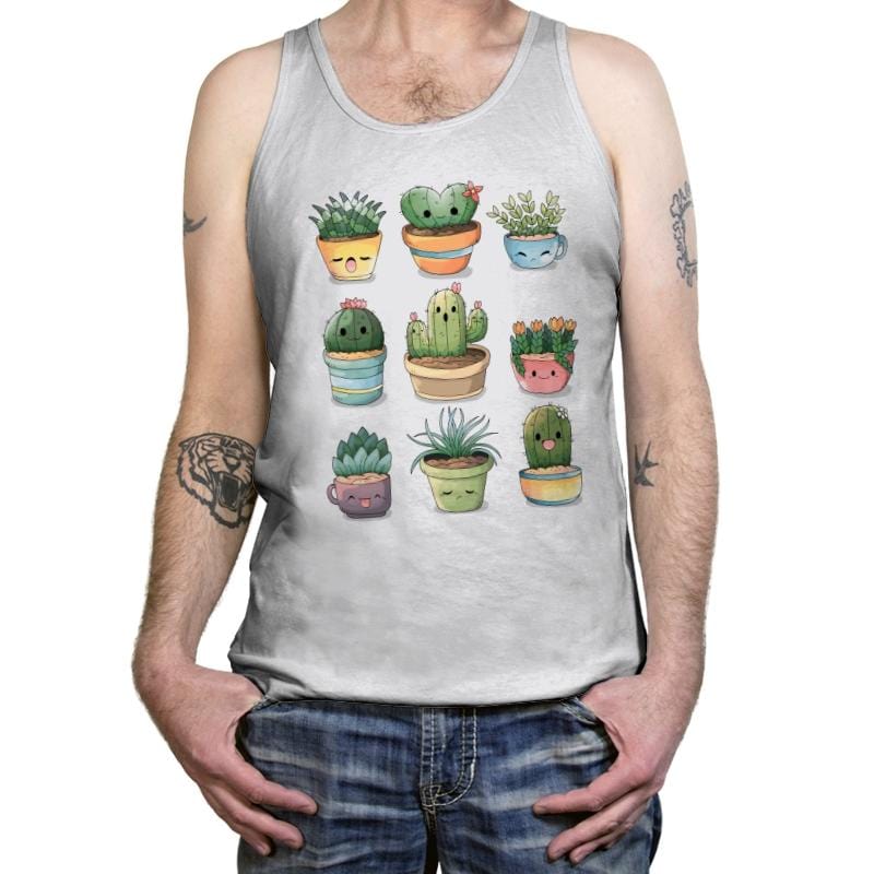 Succulents Kawaii - Tanktop Tanktop RIPT Apparel
