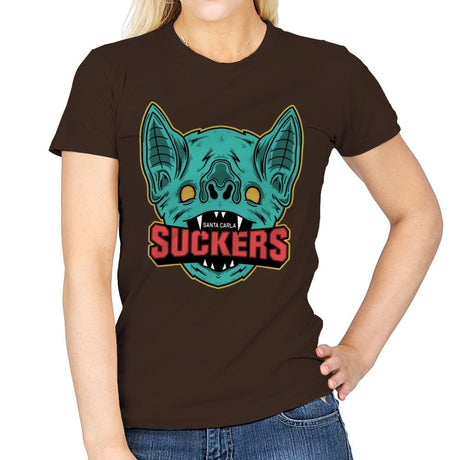 Suckers - Womens T-Shirts RIPT Apparel Small / Dark Chocolate