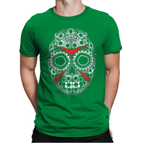 Sugar Skull Slasher - Mens Premium T-Shirts RIPT Apparel Small / Kelly