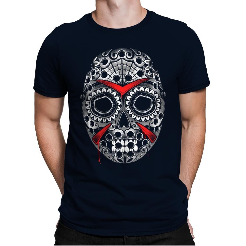 Sugar Skull Slasher - Mens Premium T-Shirts RIPT Apparel Small / Midnight Navy