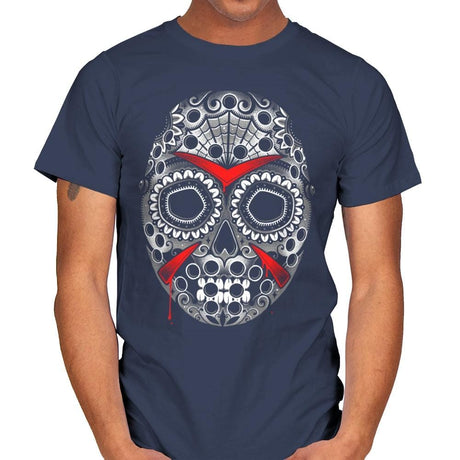 Sugar Skull Slasher - Mens T-Shirts RIPT Apparel Small / Navy