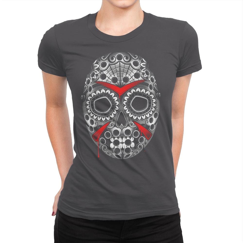 Sugar Skull Slasher - Womens Premium T-Shirts RIPT Apparel Small / Heavy Metal