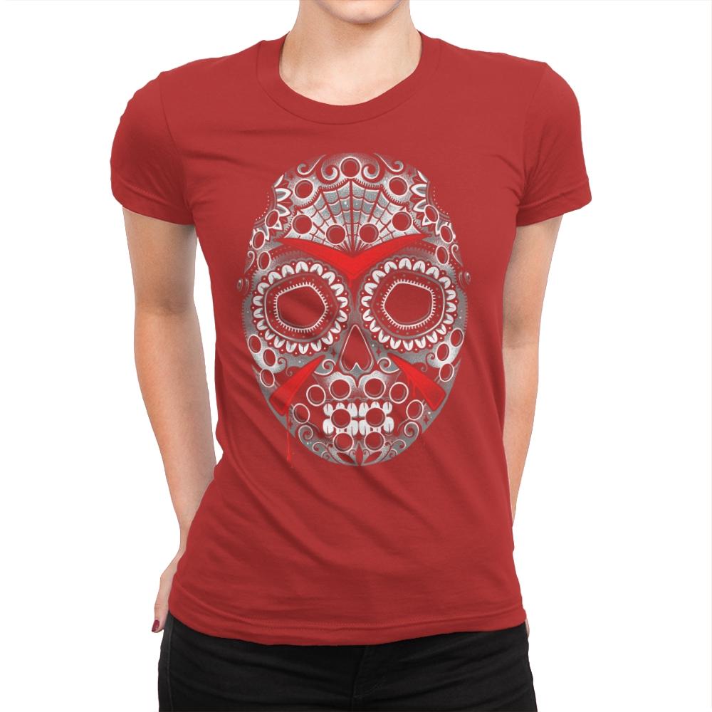 Sugar Skull Slasher - Womens Premium T-Shirts RIPT Apparel Small / Red
