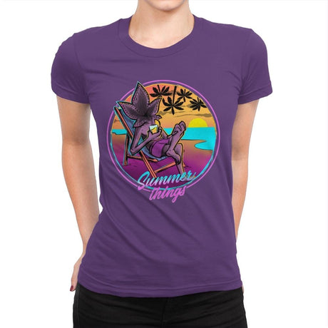 Summer Things - Womens Premium T-Shirts RIPT Apparel Small / Purple Rush