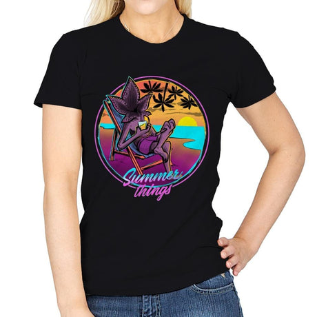 Summer Things - Womens T-Shirts RIPT Apparel Small / Black