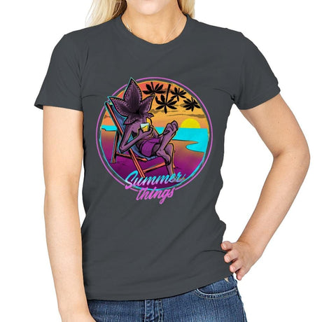 Summer Things - Womens T-Shirts RIPT Apparel Small / Charcoal