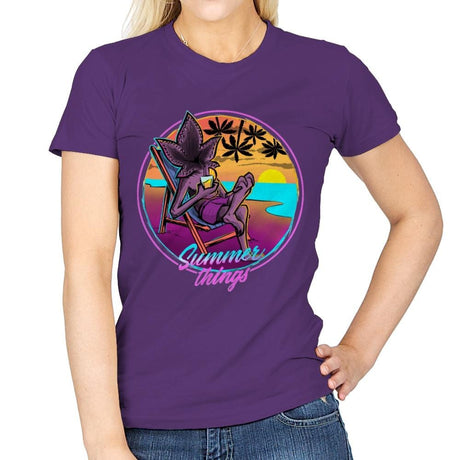 Summer Things - Womens T-Shirts RIPT Apparel Small / Purple