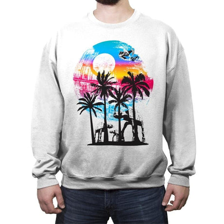 Summer Time - Crew Neck Sweatshirt Crew Neck Sweatshirt RIPT Apparel Small / White