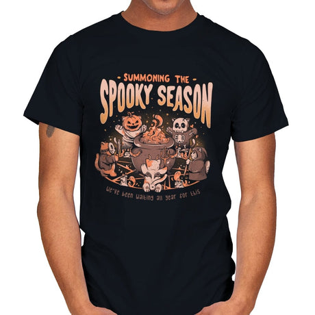 Summoning the Spooky Season - Mens T-Shirts RIPT Apparel Small / Black