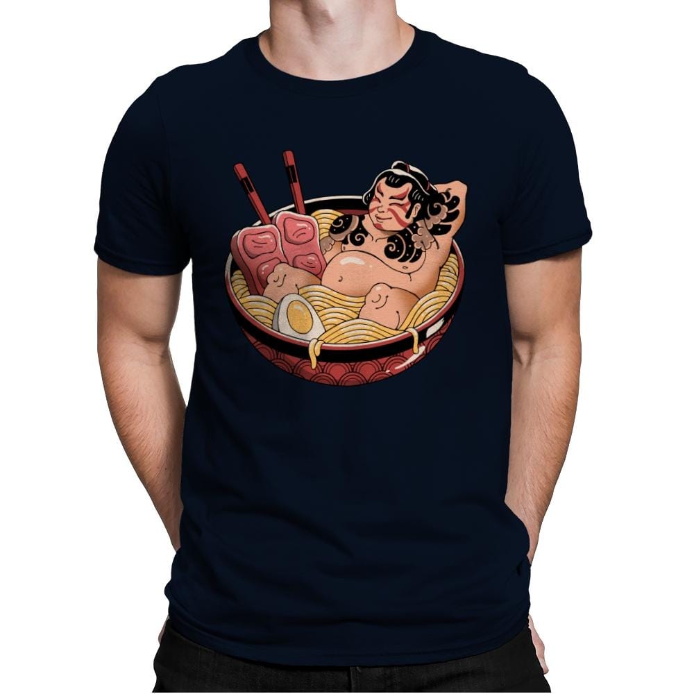 Sumo Ramen - Mens Premium T-Shirts RIPT Apparel Small / Midnight Navy