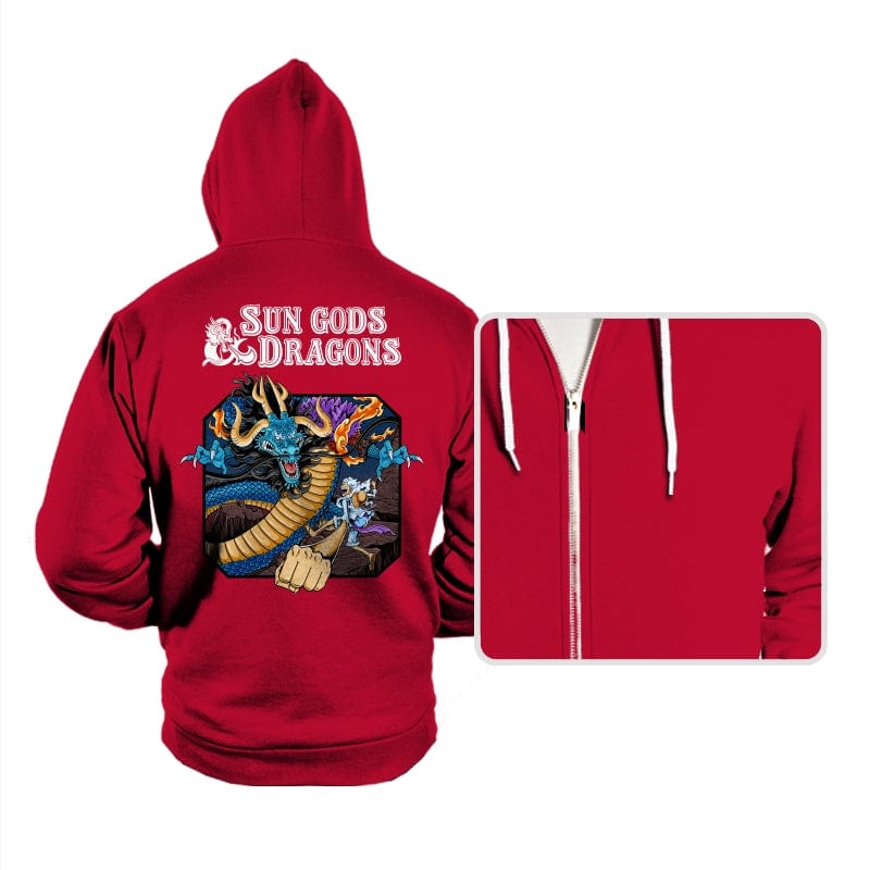 Sun Gods and Dragons - Hoodies Hoodies RIPT Apparel Small / Red