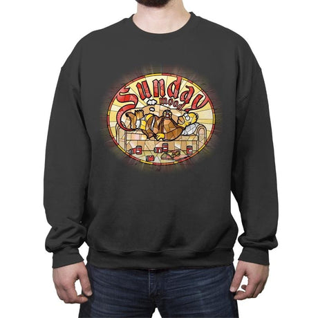 Sunday Mood - Crew Neck Sweatshirt Crew Neck Sweatshirt RIPT Apparel Small / Charcoal