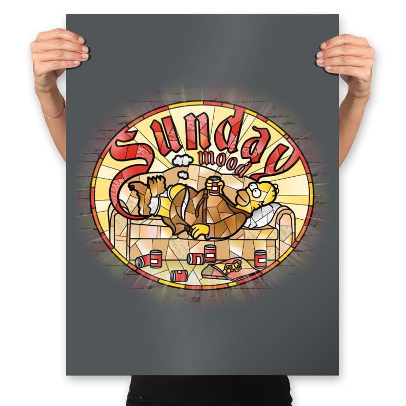 Sunday Mood - Prints Posters RIPT Apparel 18x24 / Charcoal