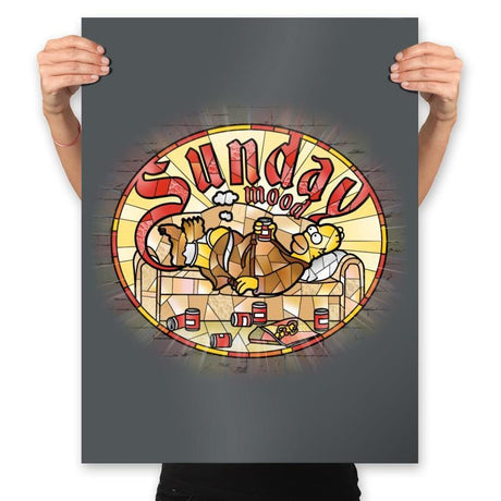 Sunday Mood - Prints Posters RIPT Apparel 18x24 / Charcoal