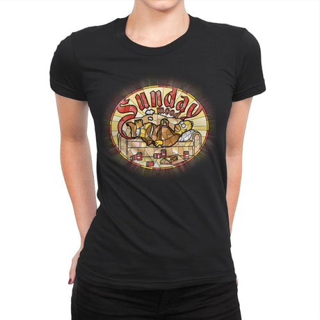 Sunday Mood - Womens Premium T-Shirts RIPT Apparel Small / Black