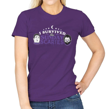 Sunday Scaries - Womens T-Shirts RIPT Apparel Small / Purple