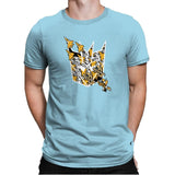 Sunny Stormy Tessellation - 80s Blaarg - Mens Premium T-Shirts RIPT Apparel Small / Light Blue