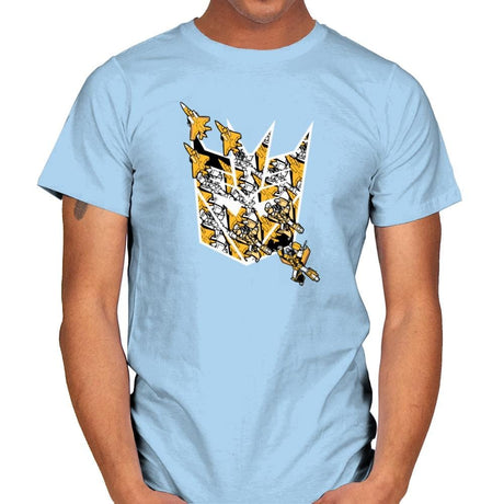 Sunny Stormy Tessellation - 80s Blaarg - Mens T-Shirts RIPT Apparel Small / Light Blue