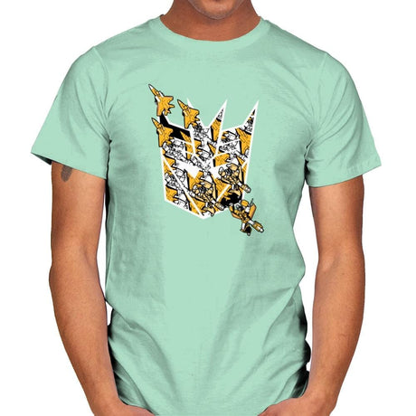 Sunny Stormy Tessellation - 80s Blaarg - Mens T-Shirts RIPT Apparel Small / Mint Green
