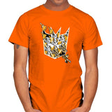 Sunny Stormy Tessellation - 80s Blaarg - Mens T-Shirts RIPT Apparel Small / Orange