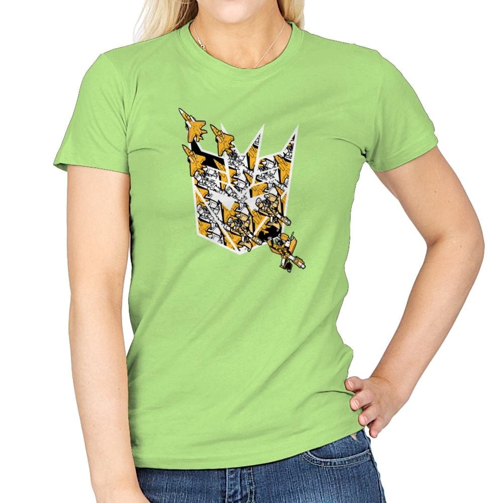 Sunny Stormy Tessellation - 80s Blaarg - Womens T-Shirts RIPT Apparel Small / Mint Green