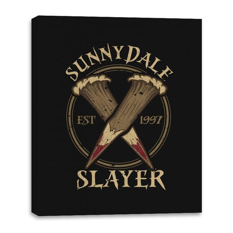 Sunnydale Slayer - Canvas Wraps Canvas Wraps RIPT Apparel 16x20 / Black