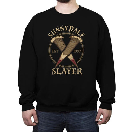 Sunnydale Slayer - Crew Neck Sweatshirt Crew Neck Sweatshirt RIPT Apparel