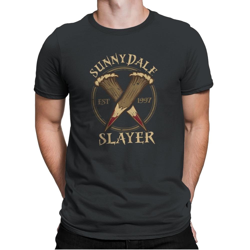 Sunnydale Slayer - Mens Premium T-Shirts RIPT Apparel Small / Heavy Metal