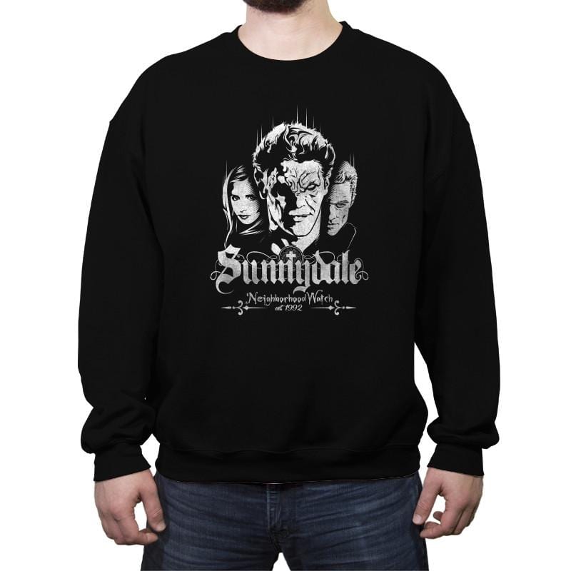 Sunnydale Watch - Crew Neck Sweatshirt Crew Neck Sweatshirt RIPT Apparel Small / Black