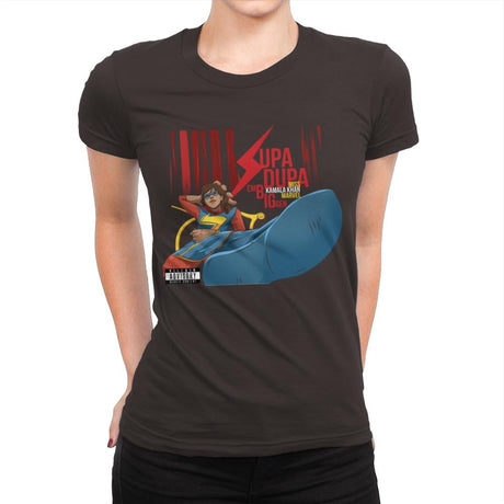 Supa Dupa Big - Womens Premium T-Shirts RIPT Apparel Small / Dark Chocolate