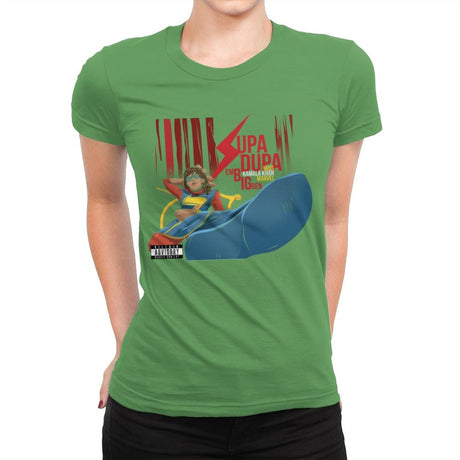 Supa Dupa Big - Womens Premium T-Shirts RIPT Apparel Small / Kelly Green