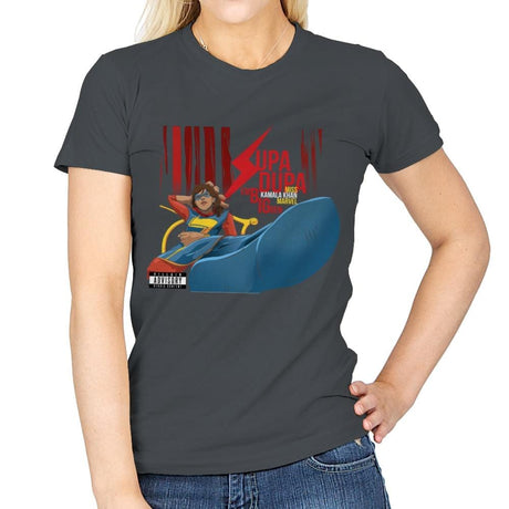 Supa Dupa Big - Womens T-Shirts RIPT Apparel Small / Charcoal