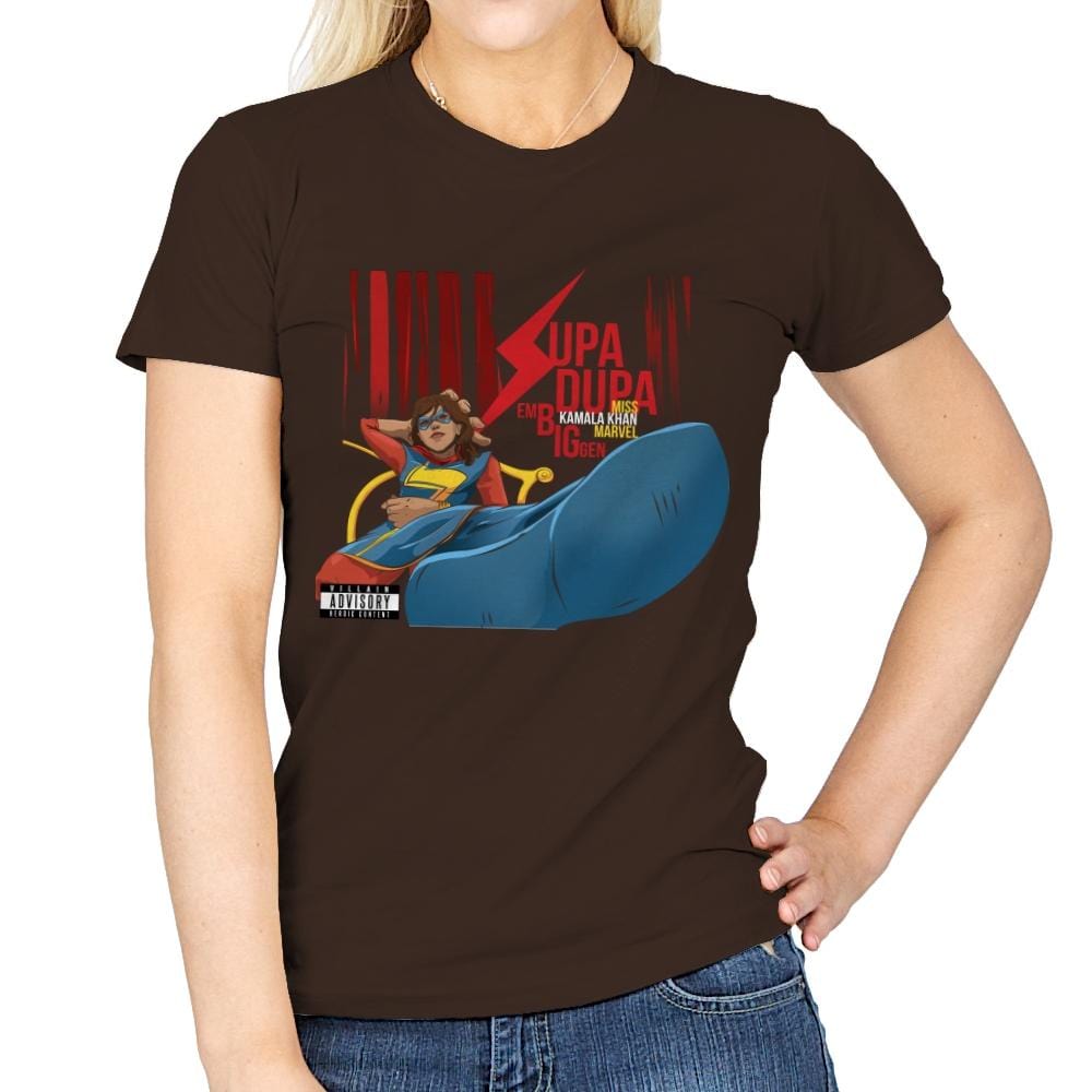 Supa Dupa Big - Womens T-Shirts RIPT Apparel Small / Dark Chocolate
