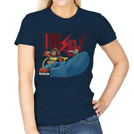 Supa Dupa Big - Womens T-Shirts RIPT Apparel Small / Navy