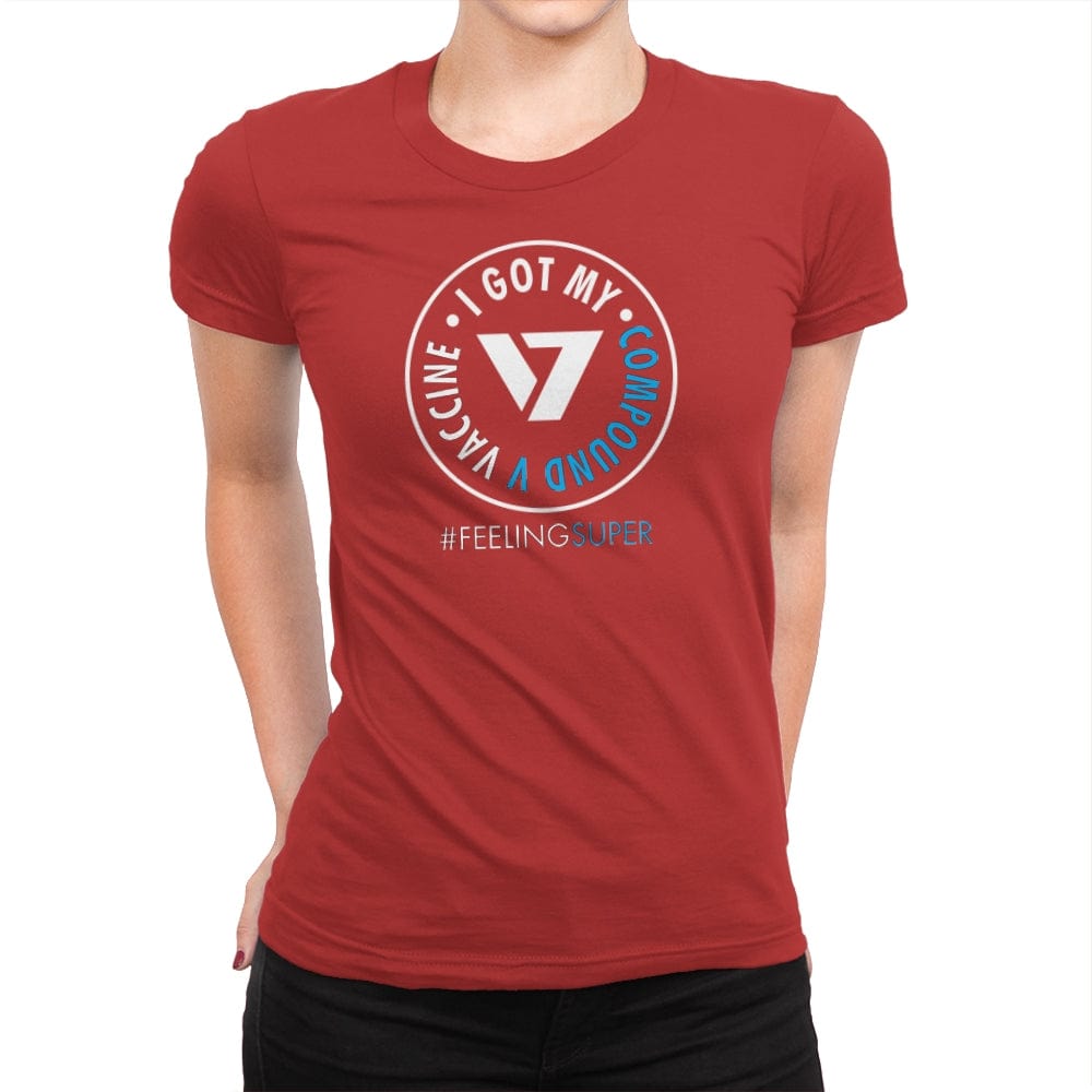 Supe and Proud - Womens Premium T-Shirts RIPT Apparel Small / Red