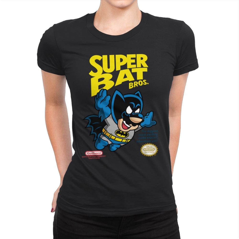 Super Bat Bros - Womens Premium T-Shirts RIPT Apparel Small / Black