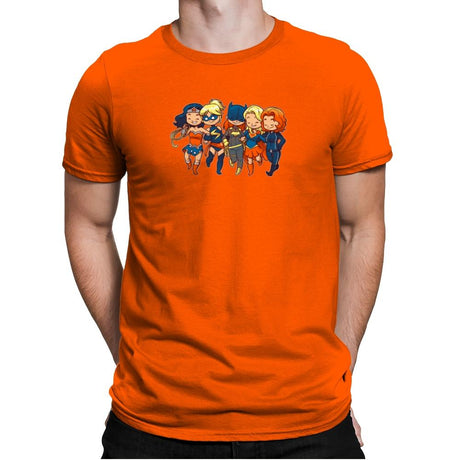 Super BFFs - Miniature Mayhem - Mens Premium T-Shirts RIPT Apparel Small / Classic Orange