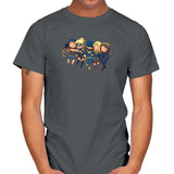 Super BFFs - Miniature Mayhem - Mens T-Shirts RIPT Apparel Small / Charcoal