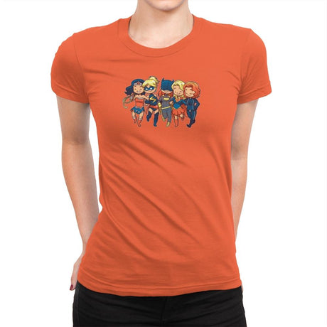 Super BFFs - Miniature Mayhem - Womens Premium T-Shirts RIPT Apparel Small / Classic Orange