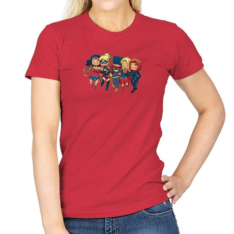 Super BFFs - Miniature Mayhem - Womens T-Shirts RIPT Apparel Small / Red