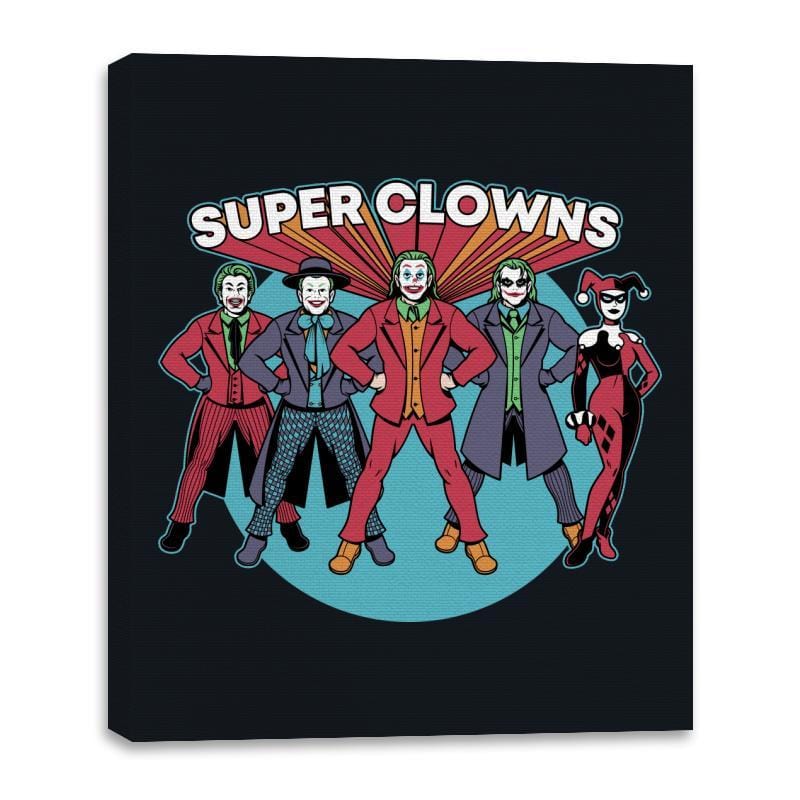 Super Clowns - Canvas Wraps Canvas Wraps RIPT Apparel 16x20 / Black