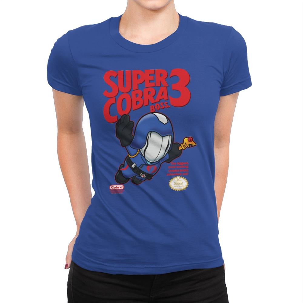 Super Cobra Boss - Womens Premium T-Shirts RIPT Apparel Small / Royal