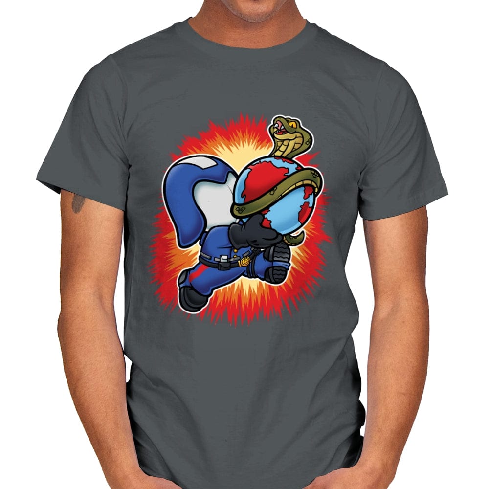 Super Cobra World - Mens T-Shirts RIPT Apparel Small / Charcoal