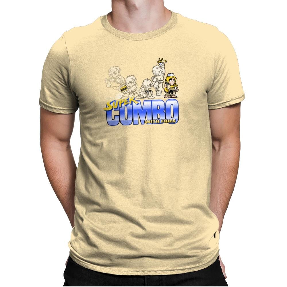 Super Combo With Fries Exclusive - Mens Premium T-Shirts RIPT Apparel Small / Banana Cream