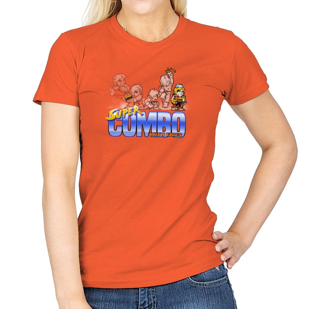 Super Combo With Fries Exclusive - Womens T-Shirts RIPT Apparel Small / Orange