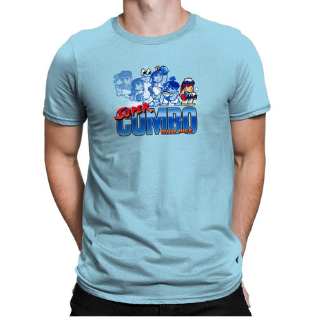 Super Combo with Rice Exclusive - Mens Premium T-Shirts RIPT Apparel Small / Light Blue