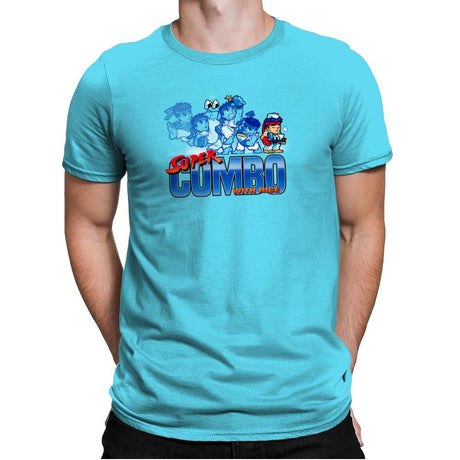 Super Combo with Rice Exclusive - Mens Premium T-Shirts RIPT Apparel Small / Tahiti Blue