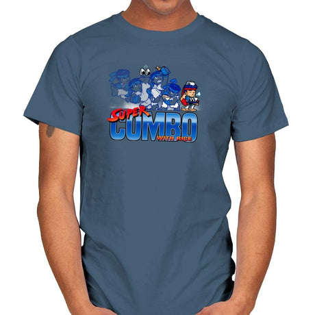 Super Combo with Rice Exclusive - Mens T-Shirts RIPT Apparel Small / Indigo Blue